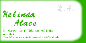 melinda alacs business card